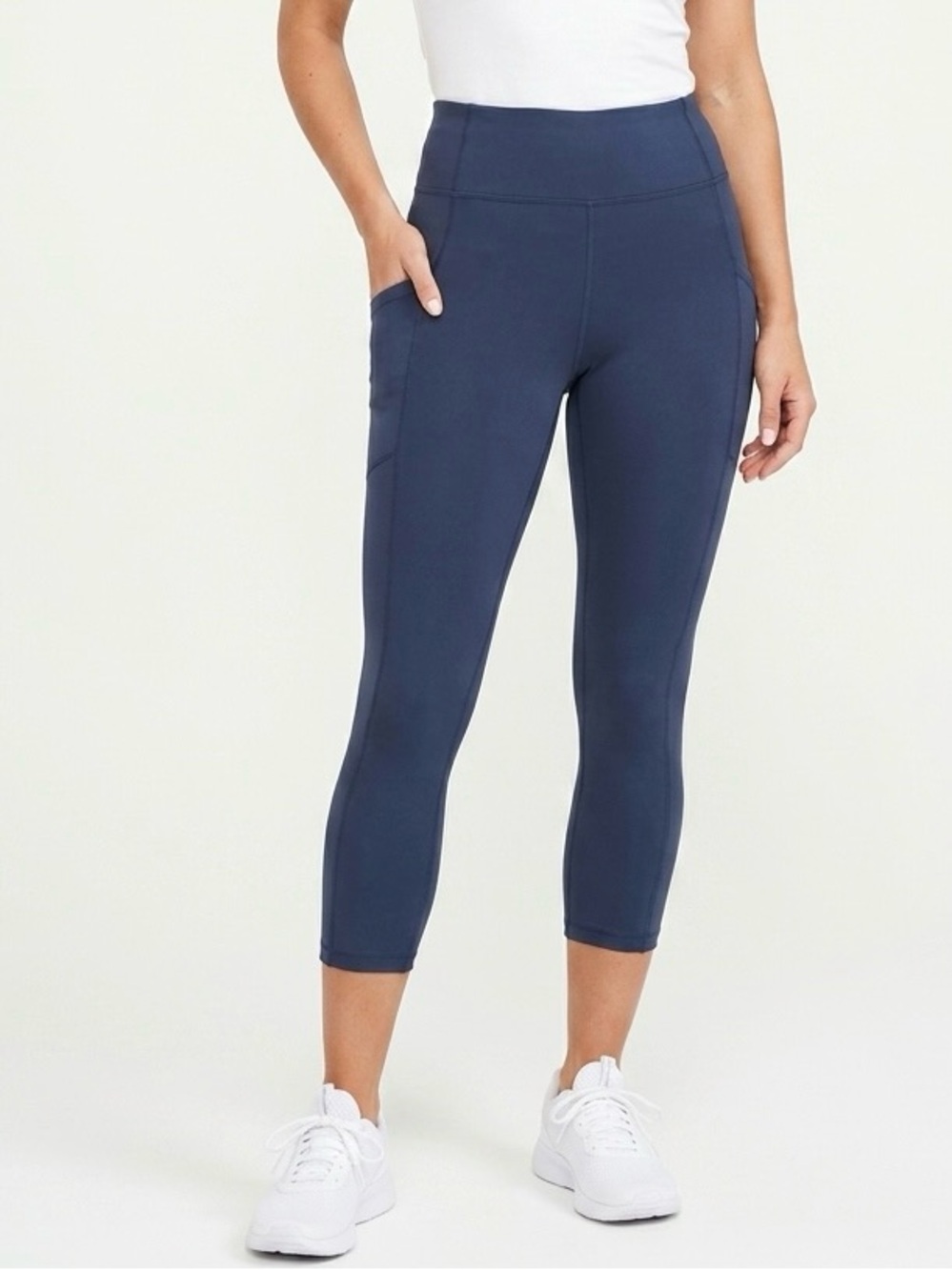 COLUMBIA Boundless Trek Pull On Leggings Ankle Length Blue L Large $70 EUC KL